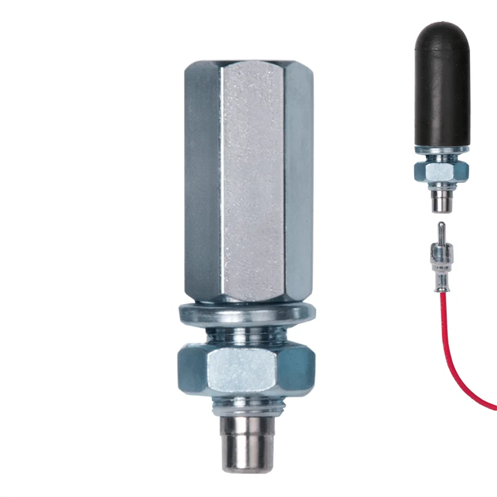 519.343-RCA – DRIVER IND. Warning Whip Base, Quick Disconnect Base For Powered Whip Threaded Whip Connection Steel Wi...